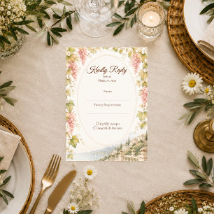 Romantische Weinberghochzeit RSVP Karte