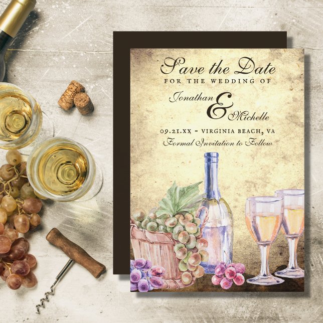Romantische Weinkellerei Save The Date (Von Creator hochgeladen)
