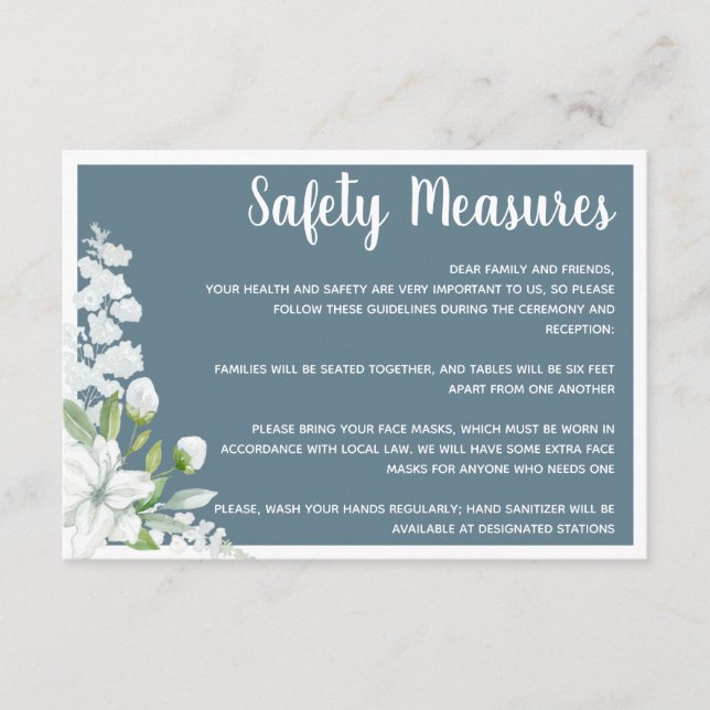 Romantische weiße Blume - Hochzeiten Begleitkarte (Vorderseite)