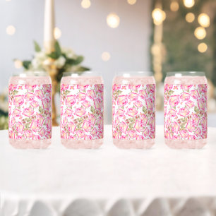 Romantische weiße rosa gelbe Sommer-Rosen-Blumen Dosenglas