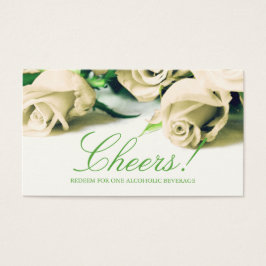 Romantische weiße Rosen Hochzeitsticket