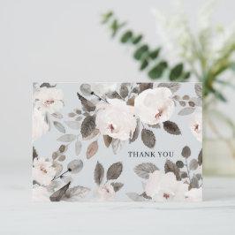 Romantische Weißfarben Rose Danke Karte