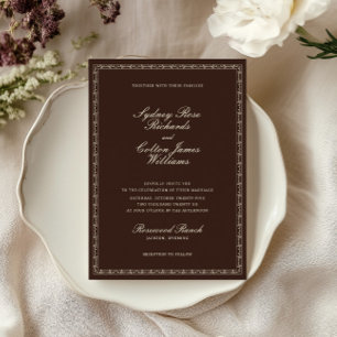 Romantische Western-Ranch-Hochzeitseinladung Einladung
