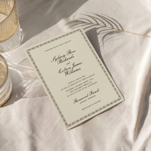 Romantische westliche verzierte Rahmen-Hochzeitsei Einladung