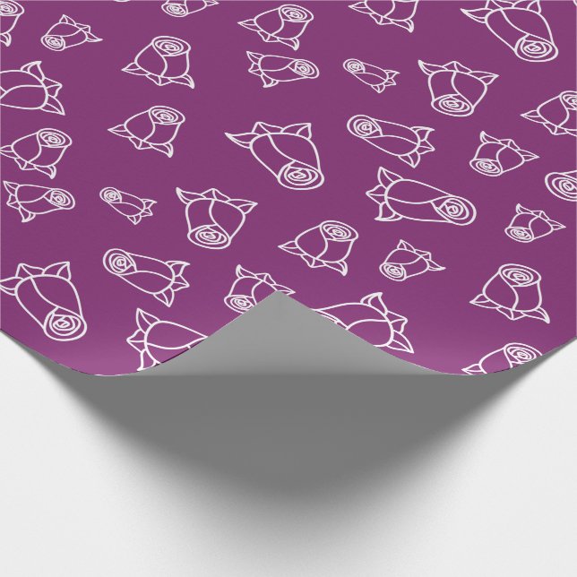 Romantische White Roses Bachelorette Geschenke Nah Geschenkpapier (Ecke)