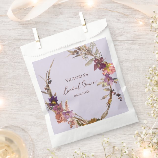 Romantische Wildblume Brautparty Gefallen Taschen Geschenktütchen (Ausgeschnitten)