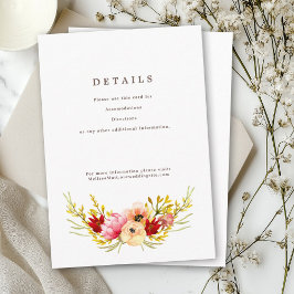 Romantische Wildblume - Details Karte