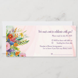 Romantische Wildblume Frühjahrskarten für Hochzeit