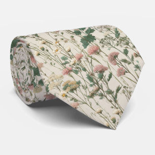 Romantische Wildblume in Blush Wedding Krawatte