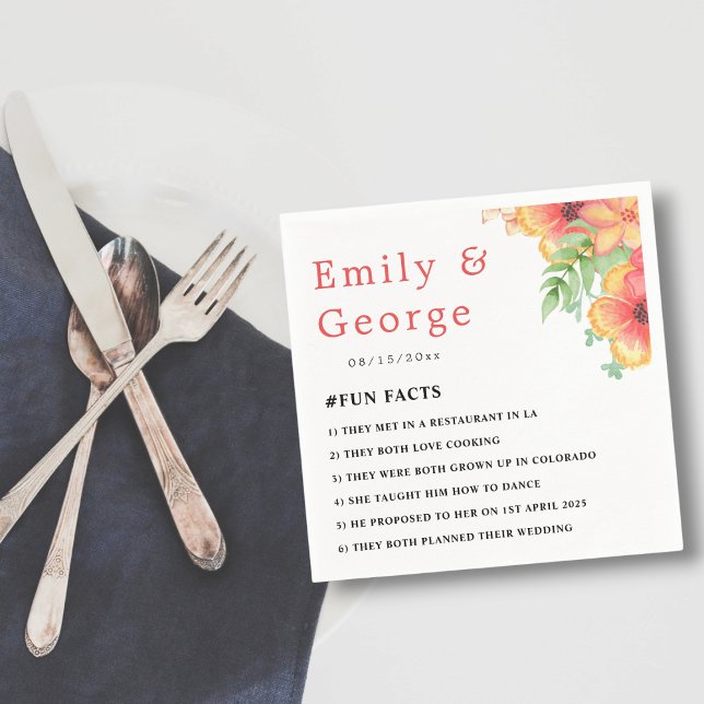 Romantische Wildblumen Botanische Boho Blumenhochz Serviette (Von Creator hochgeladen)