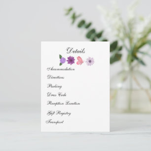 Romantische Wildblumen- & Schmetterlingsgarten-Hoc Postkarte