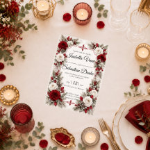 Romantische Winter-Beeren-Eleganz-Hochzeit