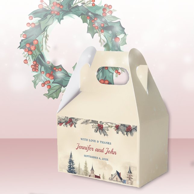Romantische Winterhochzeit Geschenkschachtel (Von Creator hochgeladen)