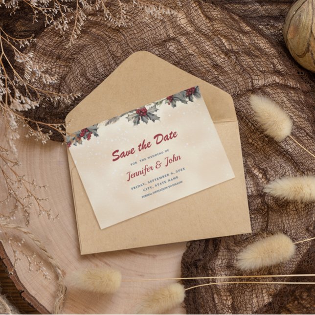Romantische Winterhochzeit Save The Date (Von Creator hochgeladen)