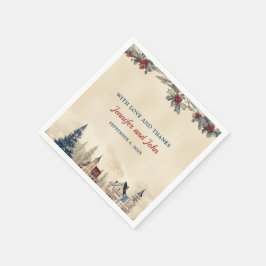 Romantische Winterhochzeit Serviette
