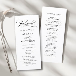 Romantische Wirble Kalligraphie-Hochzeitfeier Programm