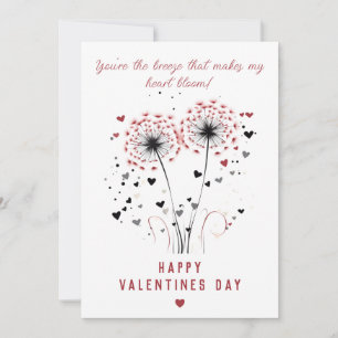 Romantische Wüstenkarte Valentinstag Feiertagskarte