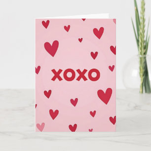 Romantische Xoxo-Herzen-Liebeskarte Karte