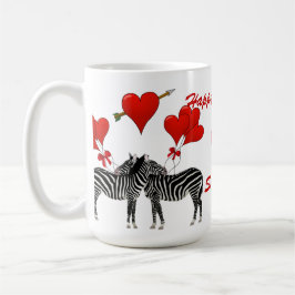 Romantische Zebra-Liebe Tasse