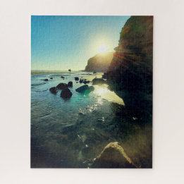 Romantischer Abend Sun am Bethells Beach Foto Puzzle
