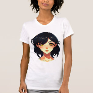 Romantischer Anime-Traum: Blütenhaarige Schönheit T-Shirt