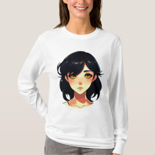 Romantischer Anime-Traum: Schönheit mit blauen Haa T-Shirt