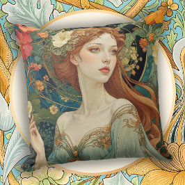 	Romantischer Art Nouveau-Hausakzent Kissen