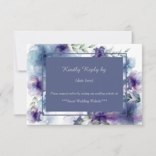 Romantischer Blauer Blumenzwiebeln RSVP Karte