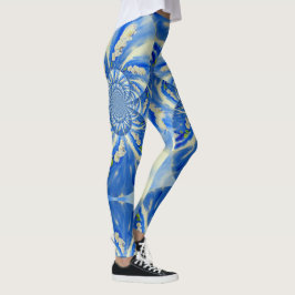 Romantischer, blauer Himmel und weiße Orchideen Leggings