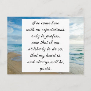 Romantischer blauer Ozean Meer Himmel Jane Austen Postkarte