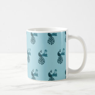 Romantischer blauer Pfau Tasse