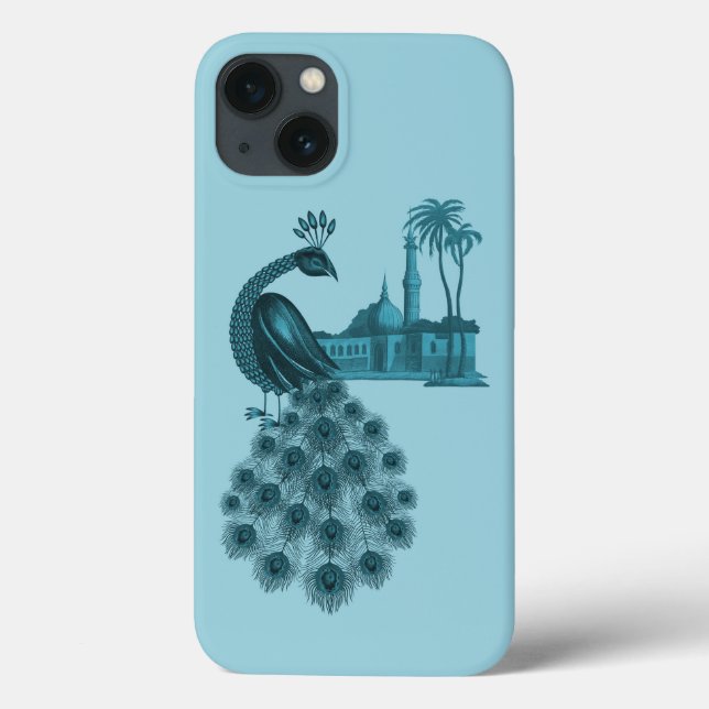 Romantischer Blaupfau Case-Mate iPhone Hülle (Rückseite)