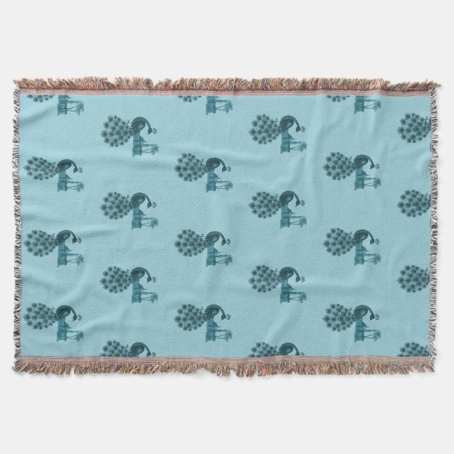 Romantischer Blaupfau Decke (Vorderseite)
