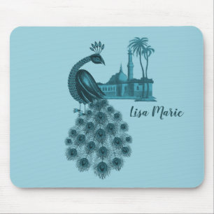 Romantischer Blaupfau Mousepad