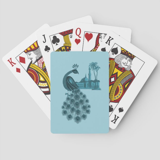Romantischer Blaupfau Spielkarten (Rückseite)