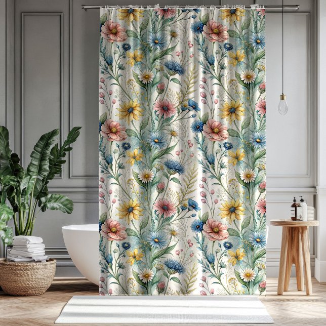Romantischer Blumen-Vorhang Pastell-Geschenk für E Duschvorhang (Romantic Floral Curtain Pastel Gift for Parents)