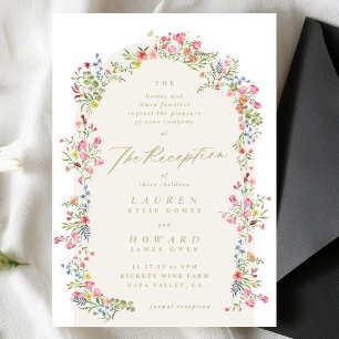 romantischer Blumengarten Hochzeit Einladung