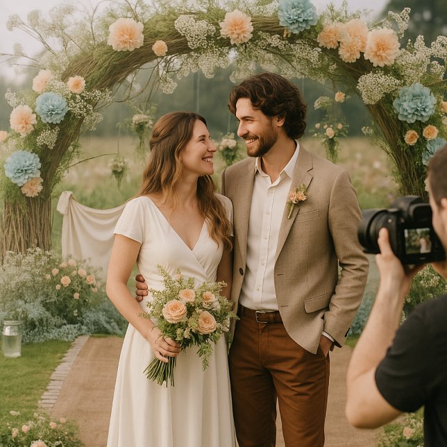 Romantischer Blumengarten Hochzeit Wandteppich (Von Creator hochgeladen)