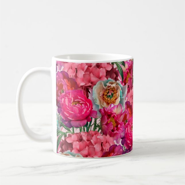 Romantischer Blumengarten Kaffeetasse (Links)