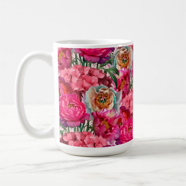 Romantischer Blumengarten Kaffeetasse (Links)