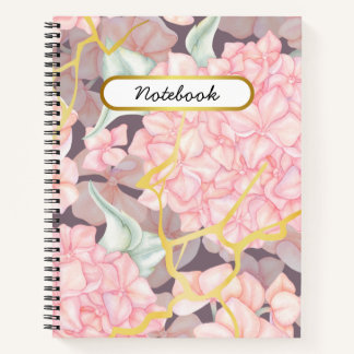 Romantischer Blumenrosa Notizbuch