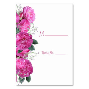 Romantischer Blumenstrauß Hochzeit Tischnummer