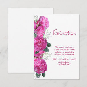 Romantischer Blumenstrauß-Hochzeitsempfang Einladung