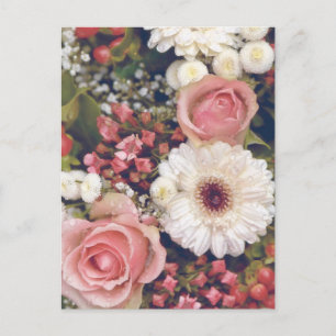 Romantischer Blumenstrauß Postkarte