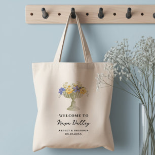 Romantischer Blumenurnen-Hotel-Hochzeitsempfang Tragetasche