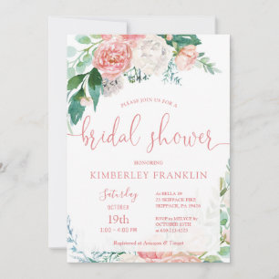 Romantischer Blush Brautparty Invit Einladung