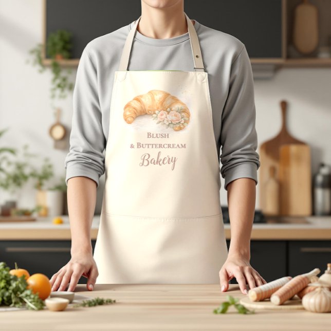 Romantischer Blütentee-Croissant-Bäckereibetrieb Schürze (Von Creator hochgeladen)