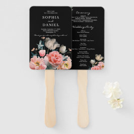 Romantischer blutfarbener Hochzeitslüfter Fächer