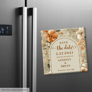 Romantischer Boho-Neutral Beiger Olivenblüten-Rese Magnet