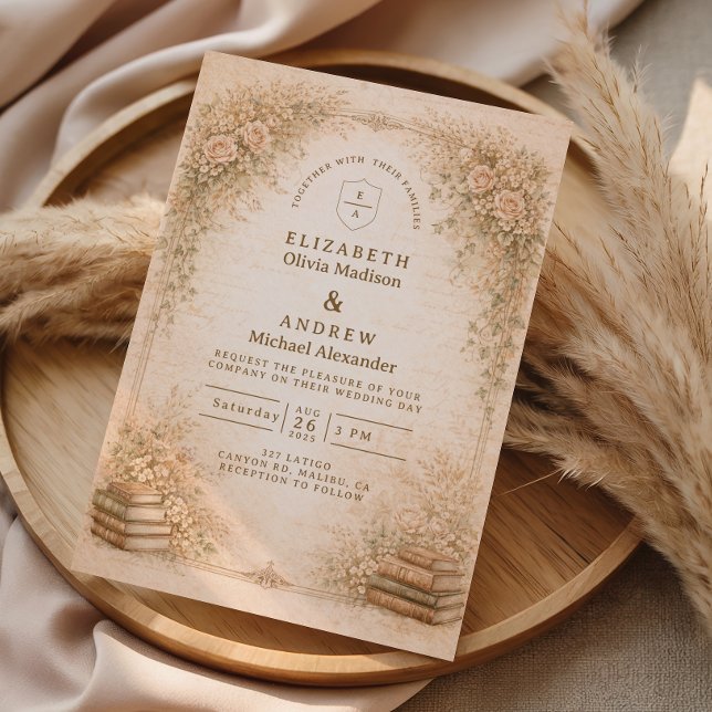 Romantischer Botanischer Wildblumengarten-Hochzeit Einladung (Von Creator hochgeladen)
